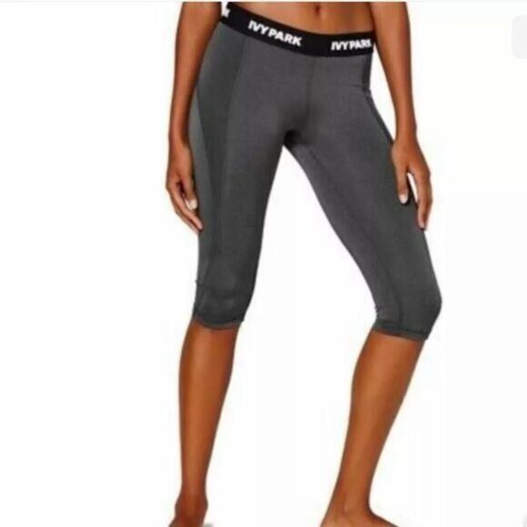 Ivy Park Beyonce Grey Cropped Leggings - Picture 1 of 6